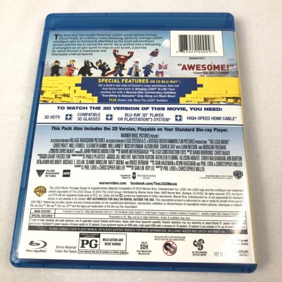The Lego Movie 3D Blu Ray - Picture 2 of 5